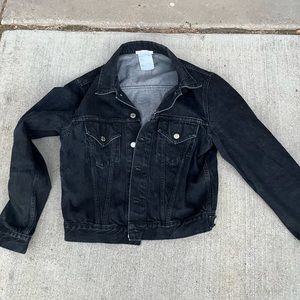 Helming lang black denim jacket
